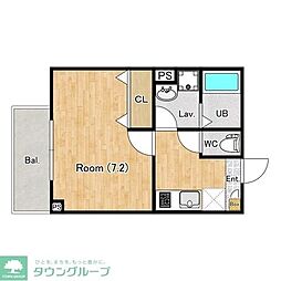 (仮称)ジーメゾン所沢向陽町 1Kの間取図画像