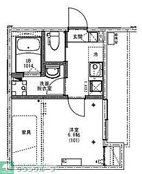 KEIAI RESIDENCE 西所沢II 1Kの間取図画像