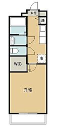 グランピュア 1Kの間取図画像