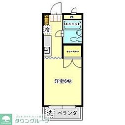 シャルム小手指 1Kの間取図画像