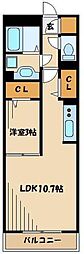 クイーン・ヒルズ 1LDKの間取図画像