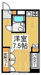 ルミエール ワンルームの間取図画像