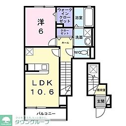 ファミリア・フェリス 1LDKの間取図画像