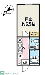 (仮称)キャメル久米川4 1Kの間取図画像