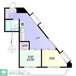 レヂオンス東久留米 2DKの間取図画像
