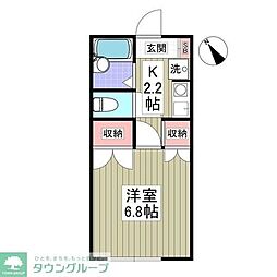 サンライズ3 1Kの間取図画像