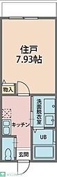 カインドネス東大和 1Kの間取図画像