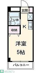アイリスビル ワンルームの間取図画像