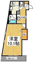 ゴールドクレスト 1Kの間取図画像