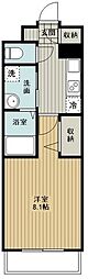 ジュエルガーデン 1Kの間取図画像