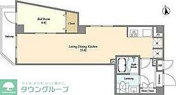 アルファコート東あずま 1階1LDKの間取り