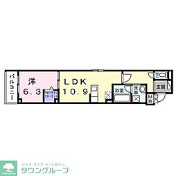 ＣＲＥＶＡＮＣＥ亀戸 1階1LDKの間取り