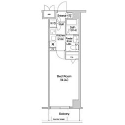 コンフォリア墨田立花 7階1Kの間取り