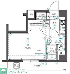 クオリタス押上 6階1Kの間取り