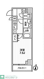 ALTERNA菊川II 6階1Kの間取り