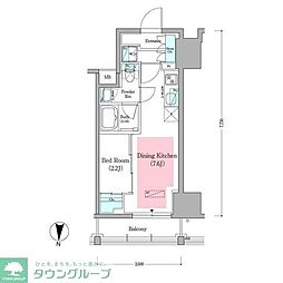 アーバネックス深川住吉III 10階1DKの間取り