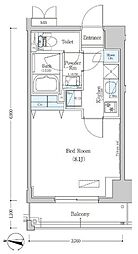 アーバネックス清澄白河II　ＷＥＳＴ棟 3階1Kの間取り