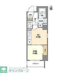 ウェルスクエア錦糸町ＳＯＵＴＨ 5階1DKの間取り