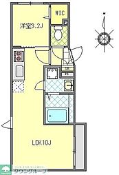 MONOLITH錦糸町 2階1LDKの間取り