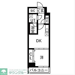 OAKLANCE 森下II(旧TRADIS森下II) 1DKの間取図画像
