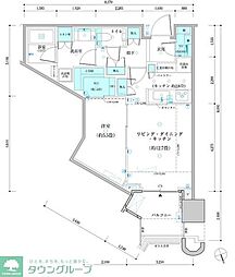 パークタワー勝どきミッド 1LDKの間取図画像