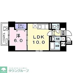 デュランタ錦糸町 1LDKの間取図画像