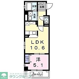 CASAG 1LDKの間取図画像