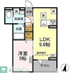 セレスティア大島 1LDKの間取図画像