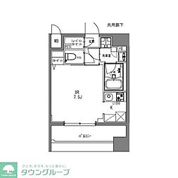 ラドゥセール秋葉原 ワンルームの間取図画像