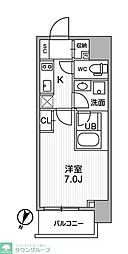 SEASONFLATS押上 1Kの間取図画像