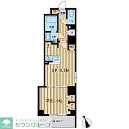ファインアドレス新御徒町 1LDKの間取図画像