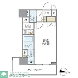 レクシード両国駅前 1Kの間取図画像