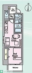 Daiwaグレイスメゾン亀戸 1LDKの間取図画像