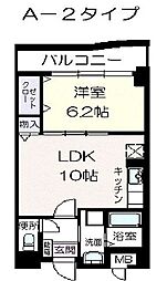 ラポール西大島イースト 1LDKの間取図画像