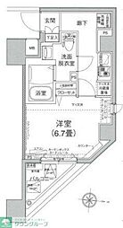 アイルカナーレ深川 1Kの間取図画像