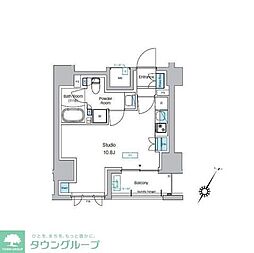 プレディアコート森下テラス ワンルームの間取図画像