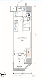 Urbanex蔵前 1DKの間取図画像