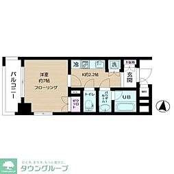 LexingtonSquare本所吾妻橋 1Kの間取図画像