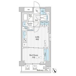 パークアクシス門前仲町テラス 1LDKの間取図画像