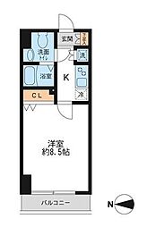 HF錦糸町レジデンス 1Kの間取図画像