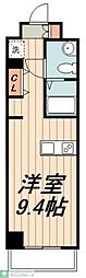 プレール・ドゥーク錦糸公園NORTH ワンルームの間取図画像