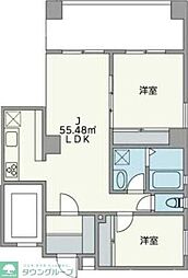 JUTOWERFRONT両国 2LDKの間取図画像