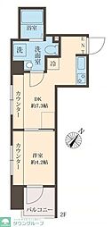 スフィア日本橋富沢町 1DKの間取図画像