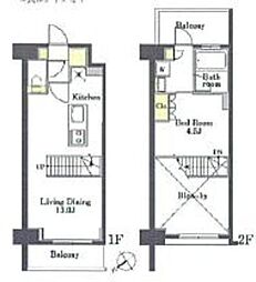 Dimus勝どき 1LDKの間取図画像