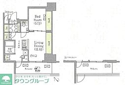 メゾンカルム日本橋馬喰町 1LDKの間取図画像