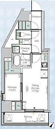 ONEROOFResidence木場West 1DKの間取図画像