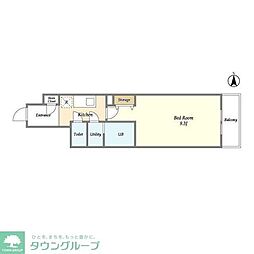 プレール・ドゥーク錦糸公園前 1Kの間取図画像