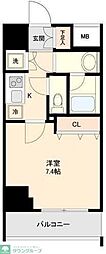 リテラス大島 1Kの間取図画像