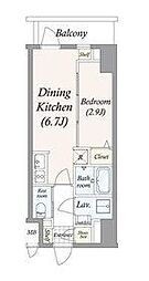 GRANPASEO亀戸 1DKの間取図画像