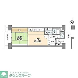 メトロハイツ東陽西棟 1LDKの間取図画像